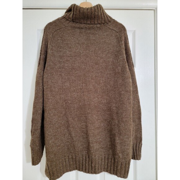 ASTR The Label Cowlneck Cape Side Split Hem Wool Blend Sweater‎ Brown Sz M NWOT - Picture 2 of 15